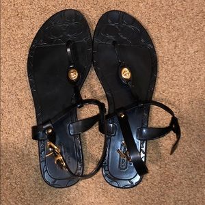 Black coach sandals. Like new!